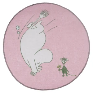 Nurinperin Muuumipeikko -muumimatto pyöreä matto lastenhuoneeseen